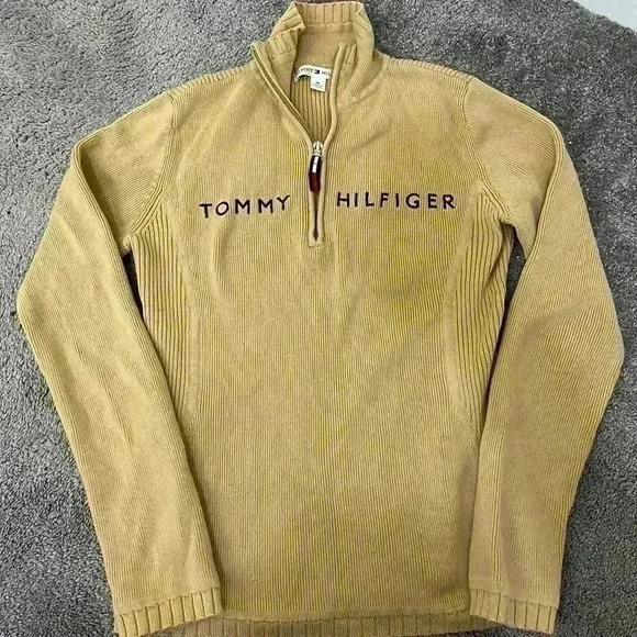 women's quarter zip Tommy Hilfiger sweater - Picture 1 of 4